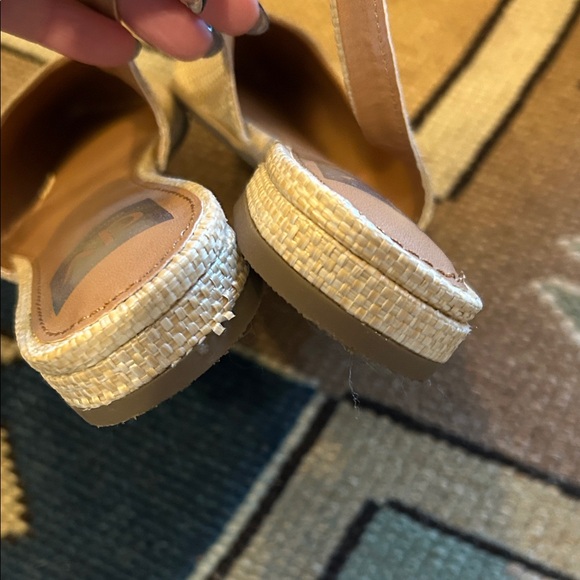 Dolce Vita Cream Rafia Slingback Flats - Picture 4 of 5